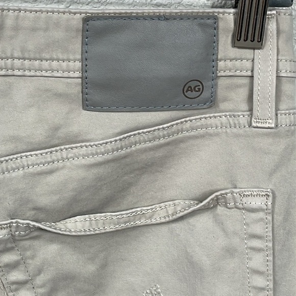 AG Adriano Goldschmied Tellis Modern Slim Jeans Khaki Cream Beige Sz 36x32 - Picture 7 of 13